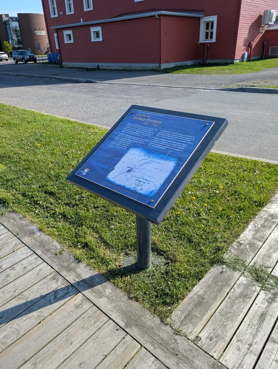 Interpretive signs along the path