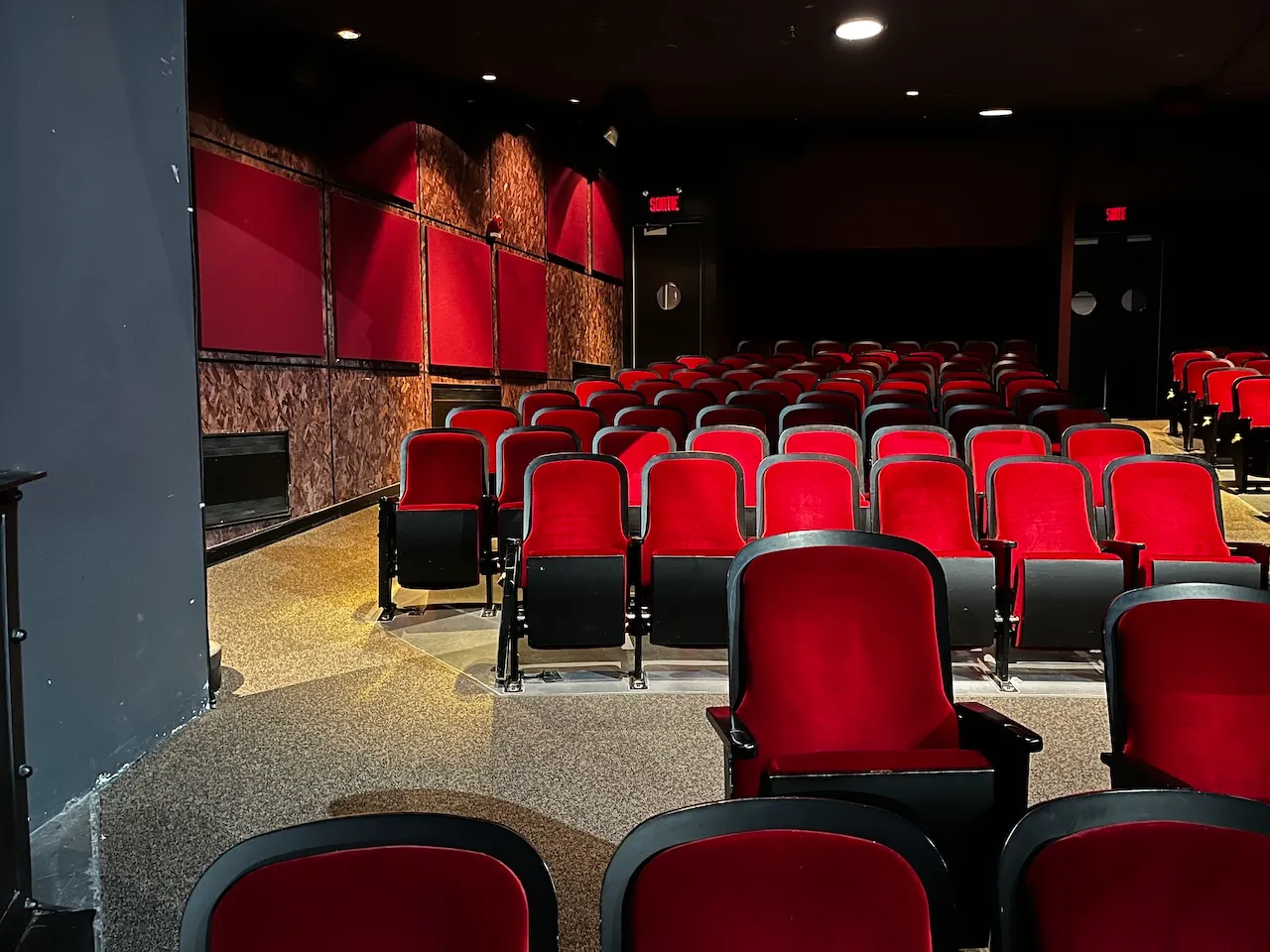 Salle Gascon-Roux - places réservées - vue vers la salle