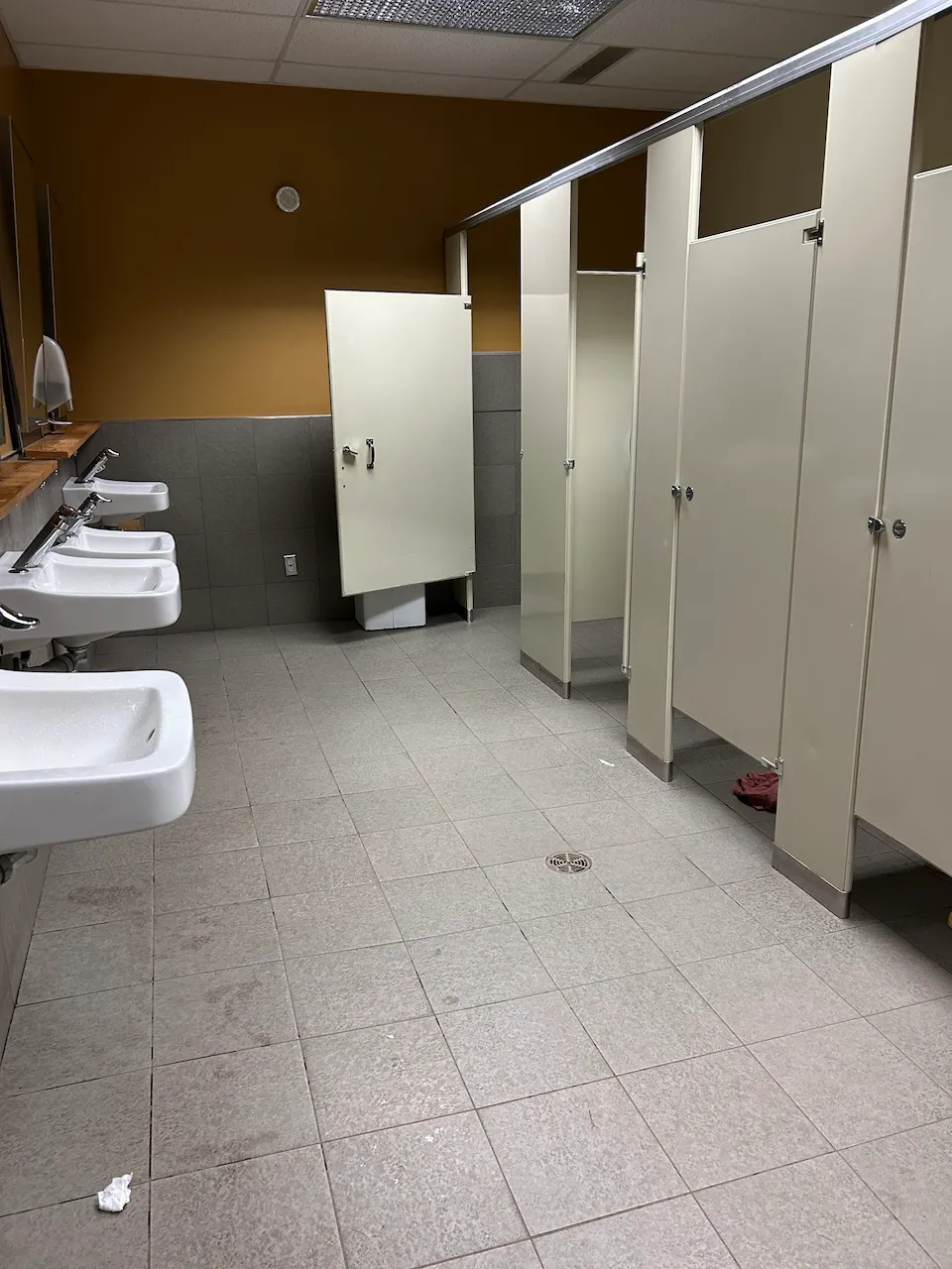 Women's restroom in the reception chalet