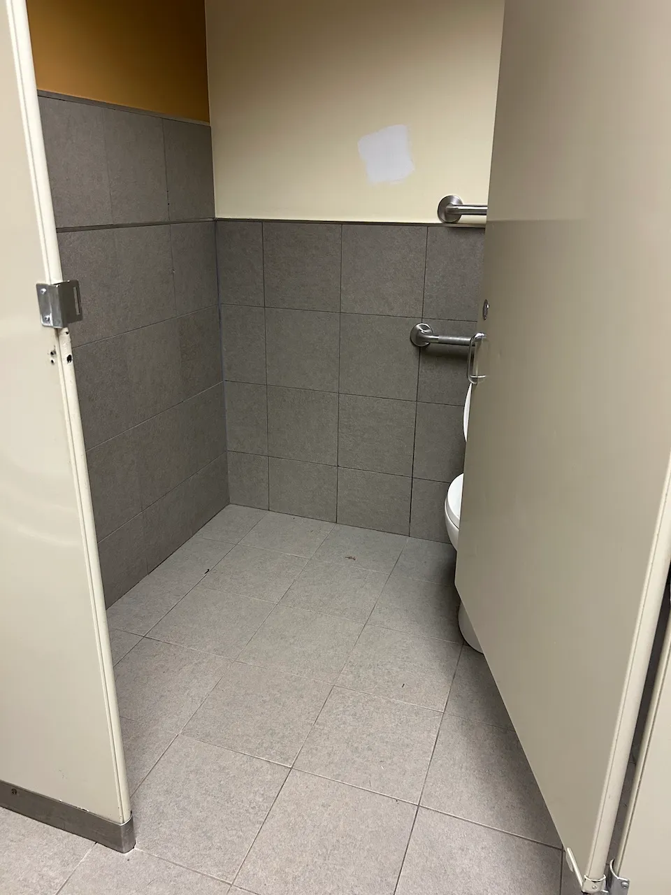 Men's restroom in the reception chalet