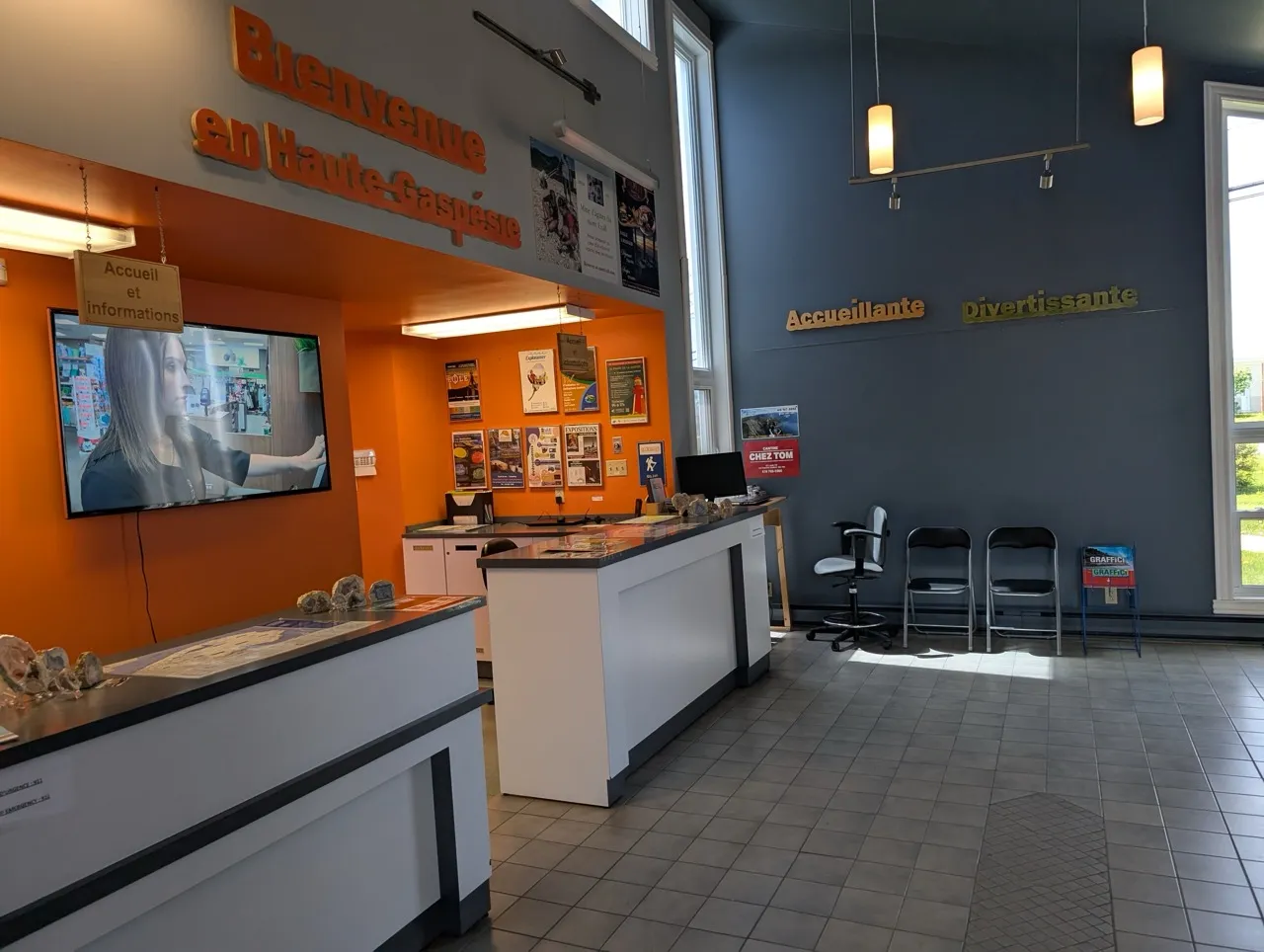 Interior of the building - reception desk
