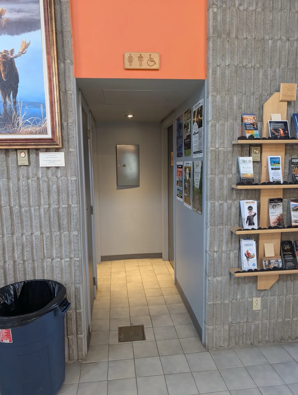 Pathway to the restrooms