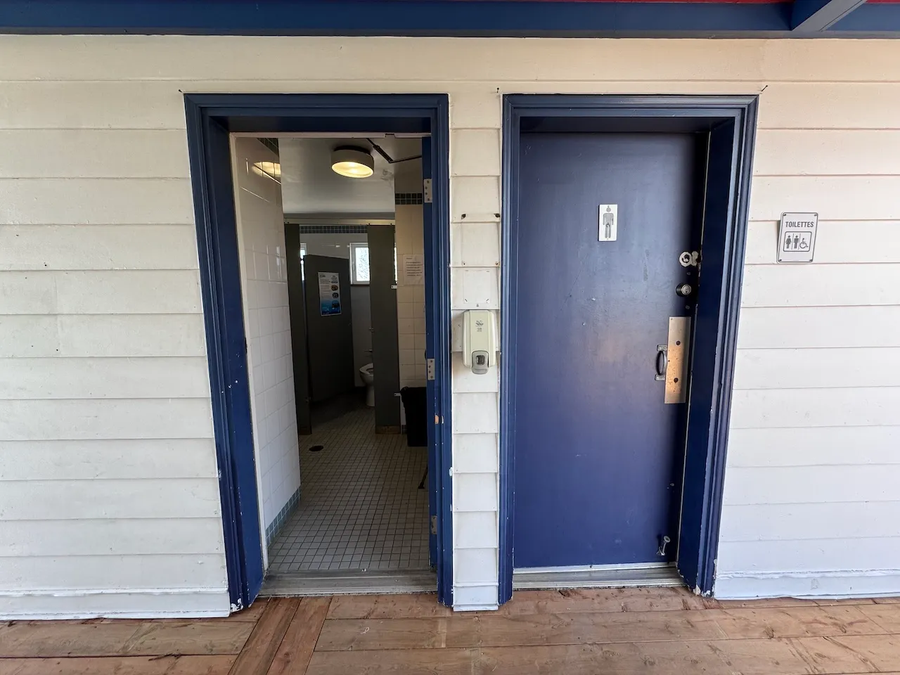 Restrooms' entrance