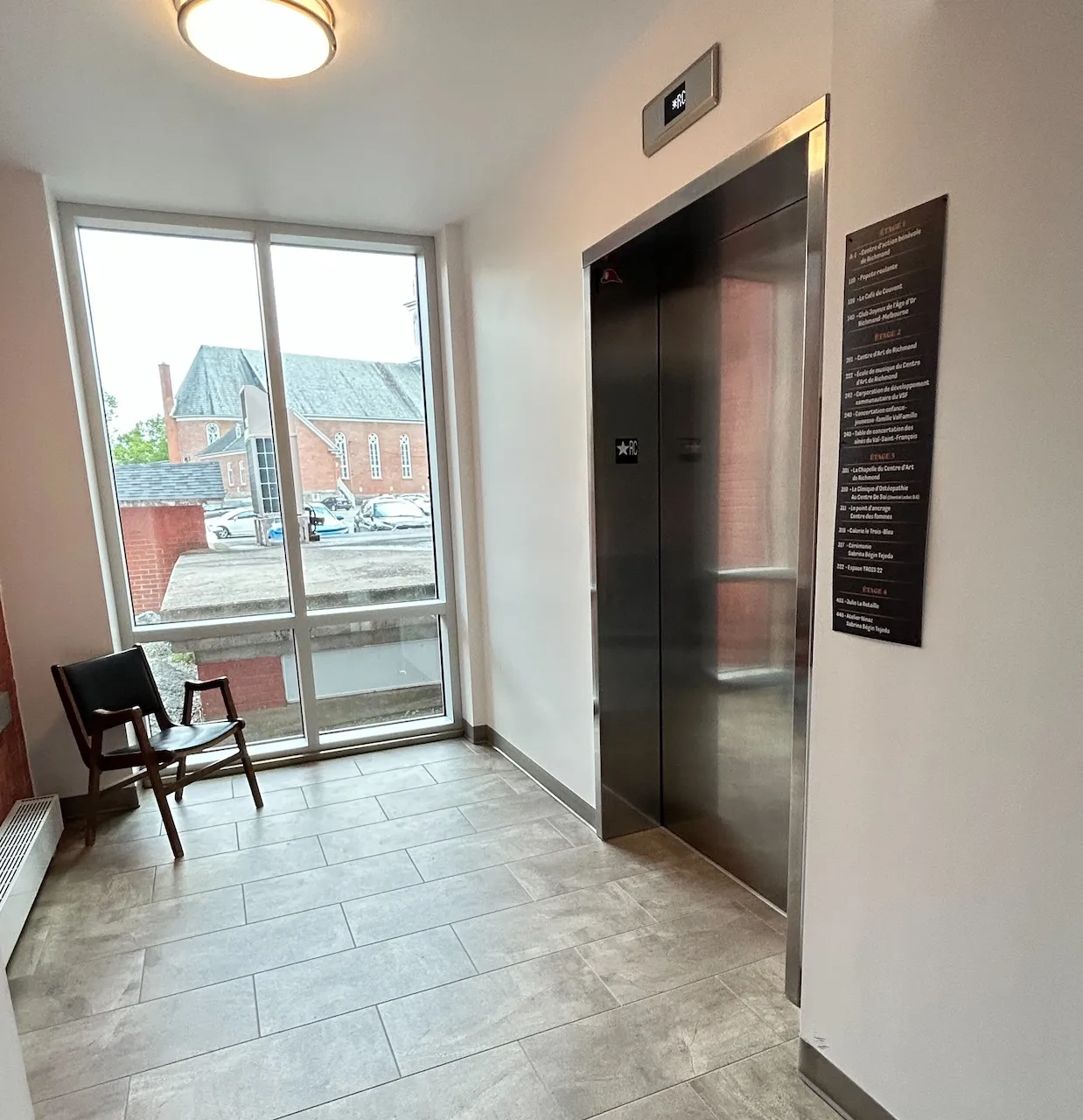 Exterior of the elevator