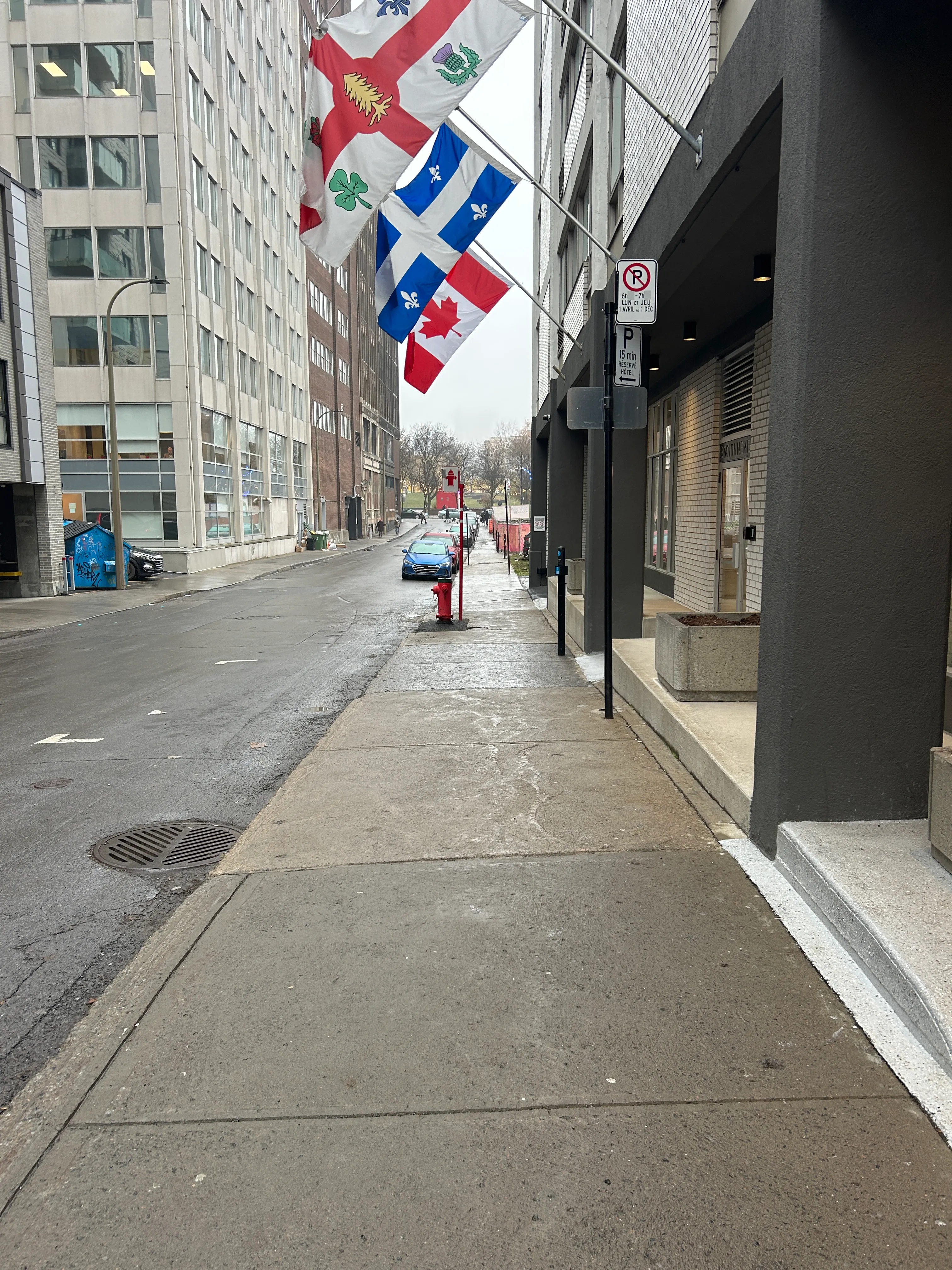 Allée menant à l'entrée principale.