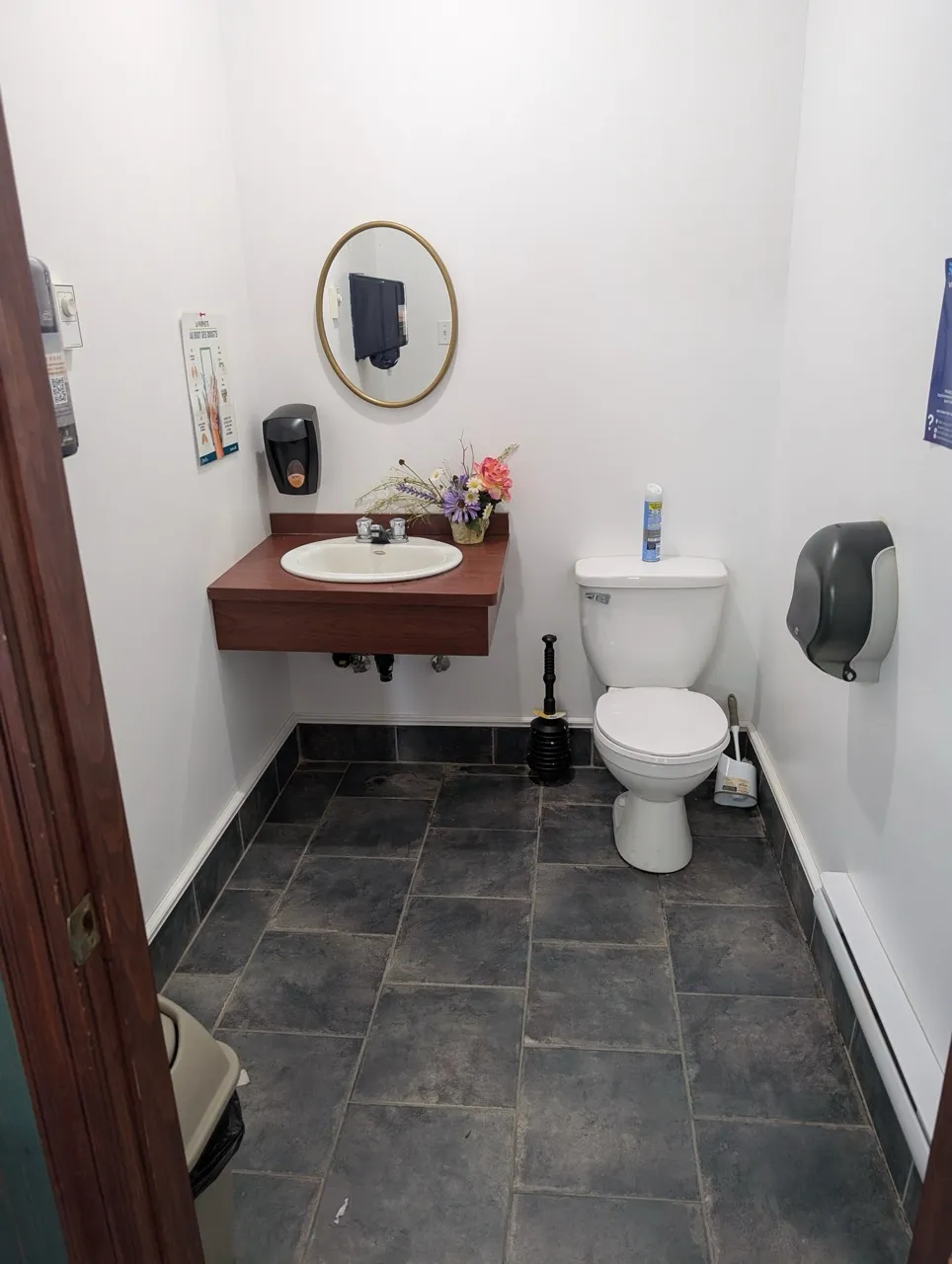 Inside the restroom