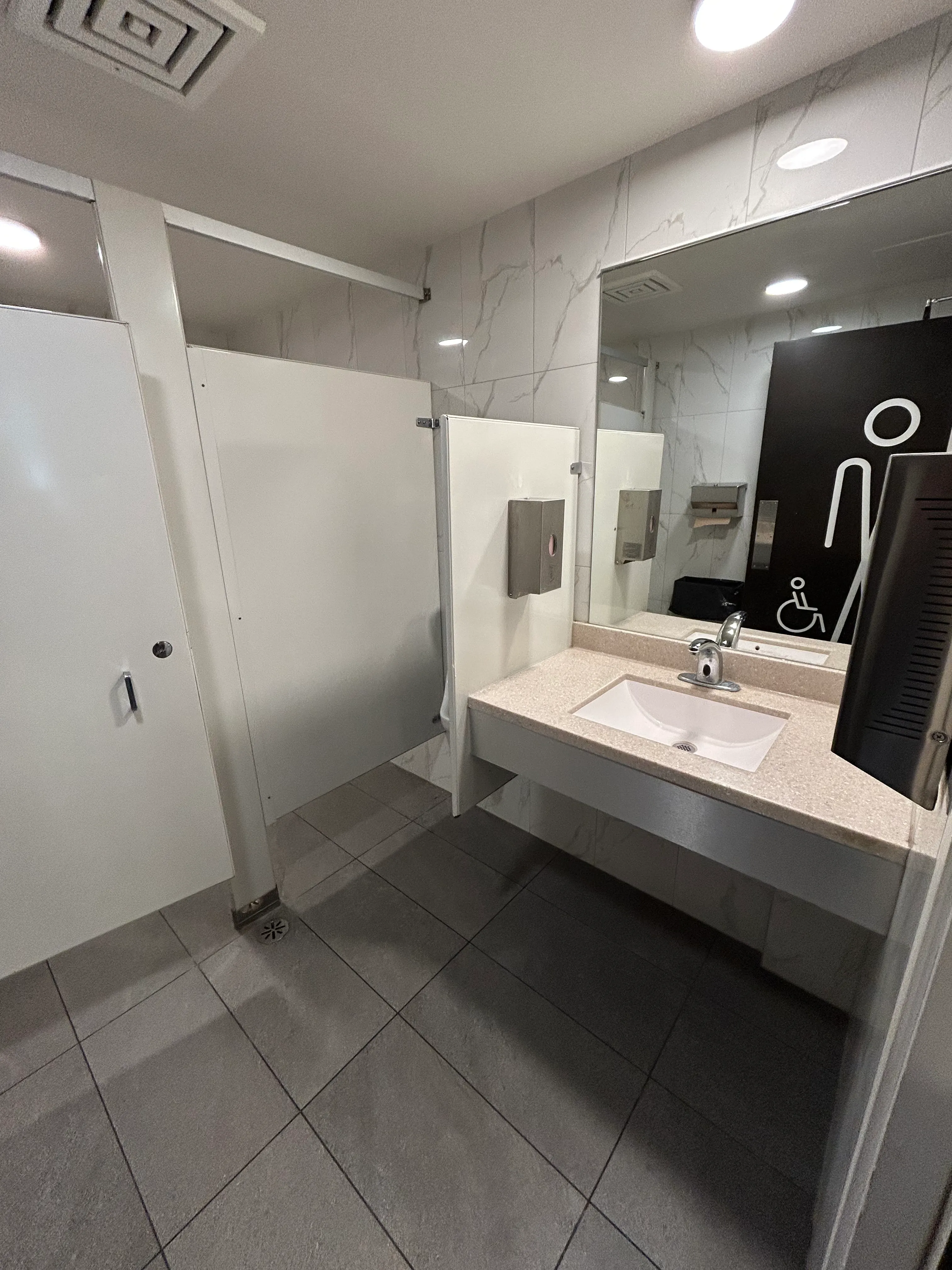 Restrooms (men) - near the reception and the restaurant
