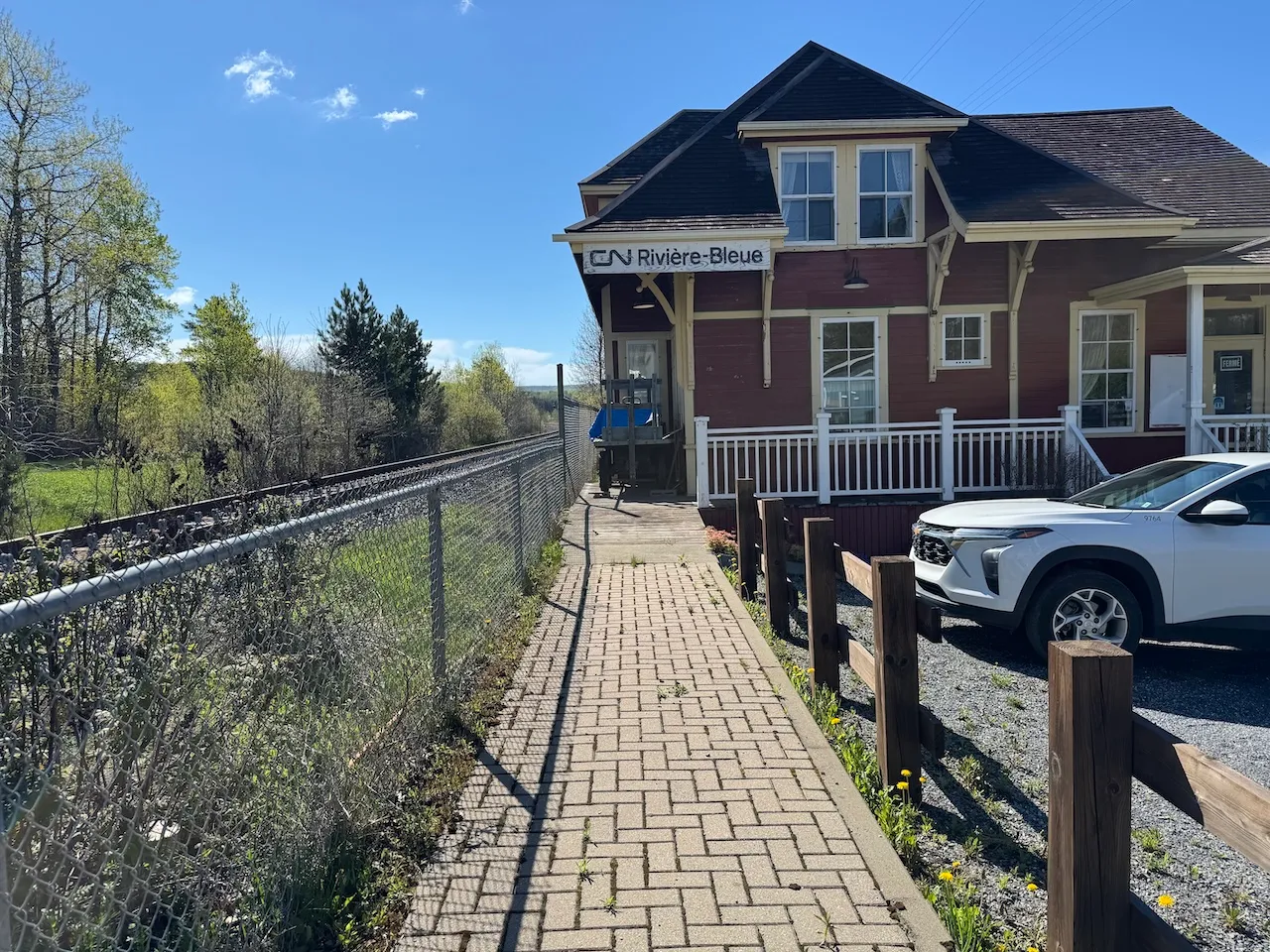 Sloping path leading to the main entrance