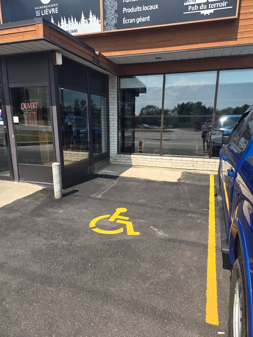 Reserved parking near the entrance