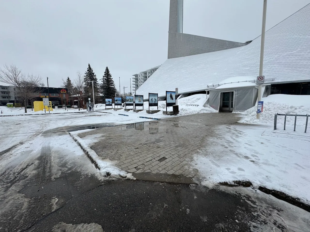 Path towards the entrance