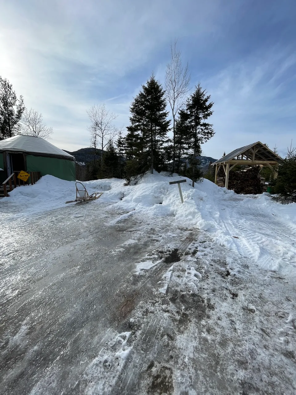 Parking area near the reception desk