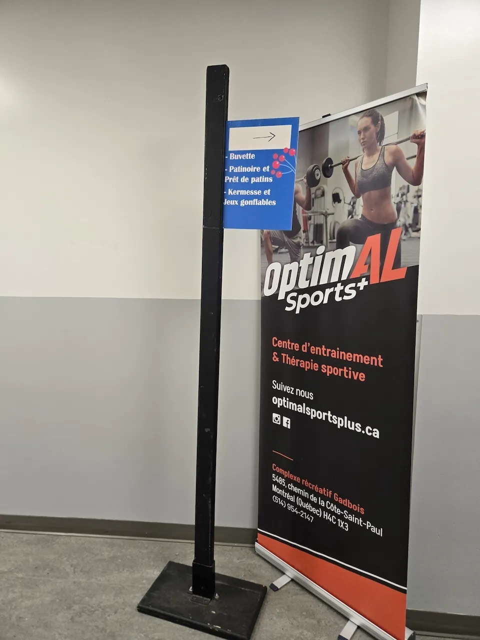 Signage near the main entrance