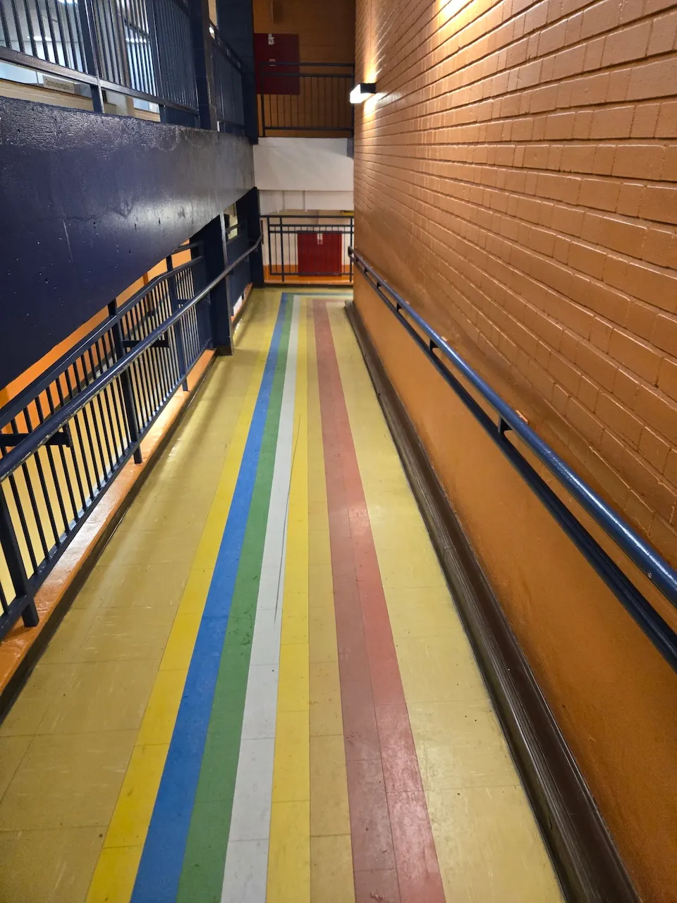 Traffic corridor to get to the inflatable games