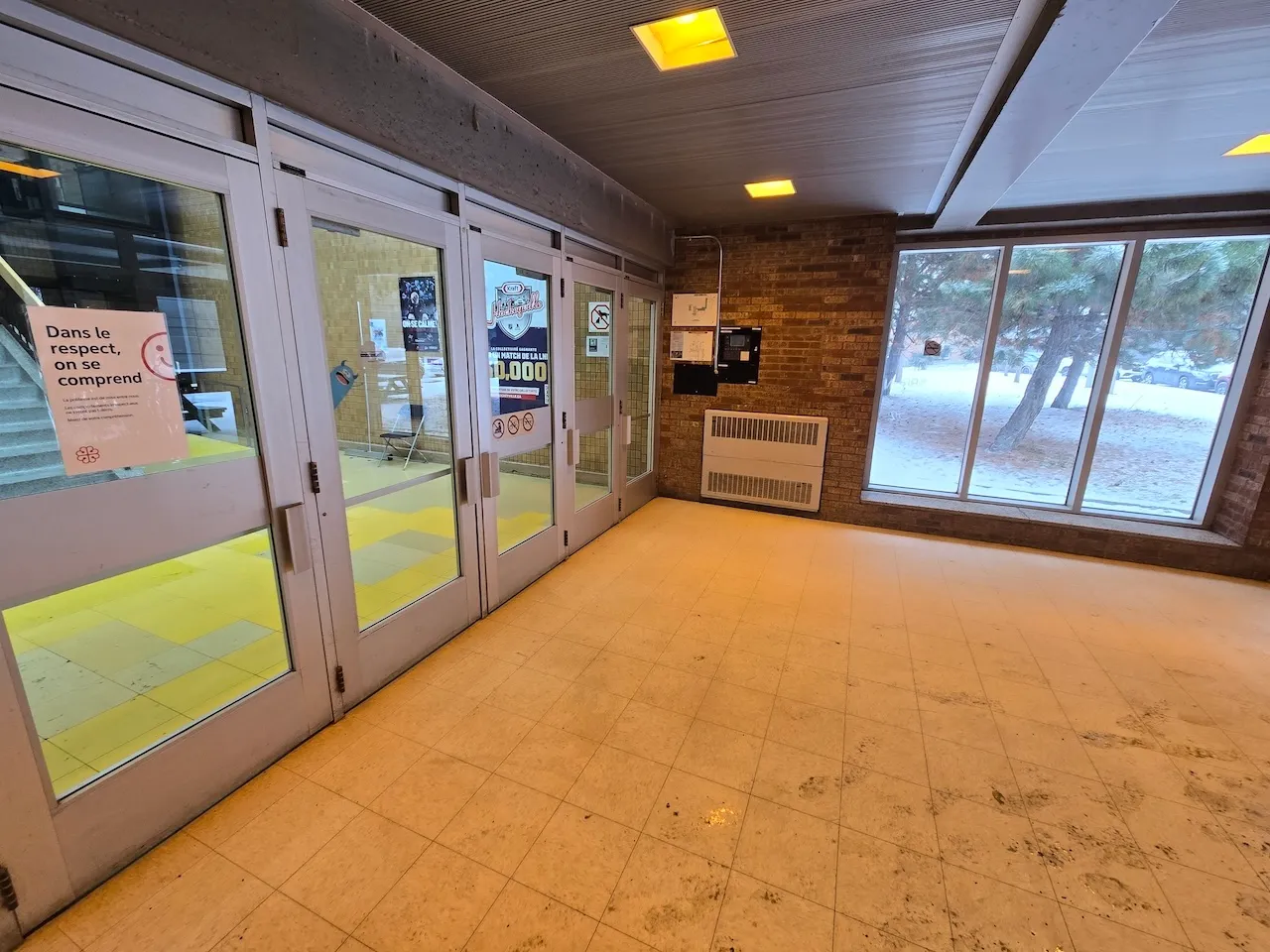 Inside of the secondary entrance (West)