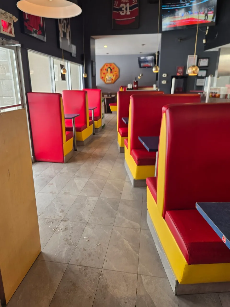 Inside the restaurant