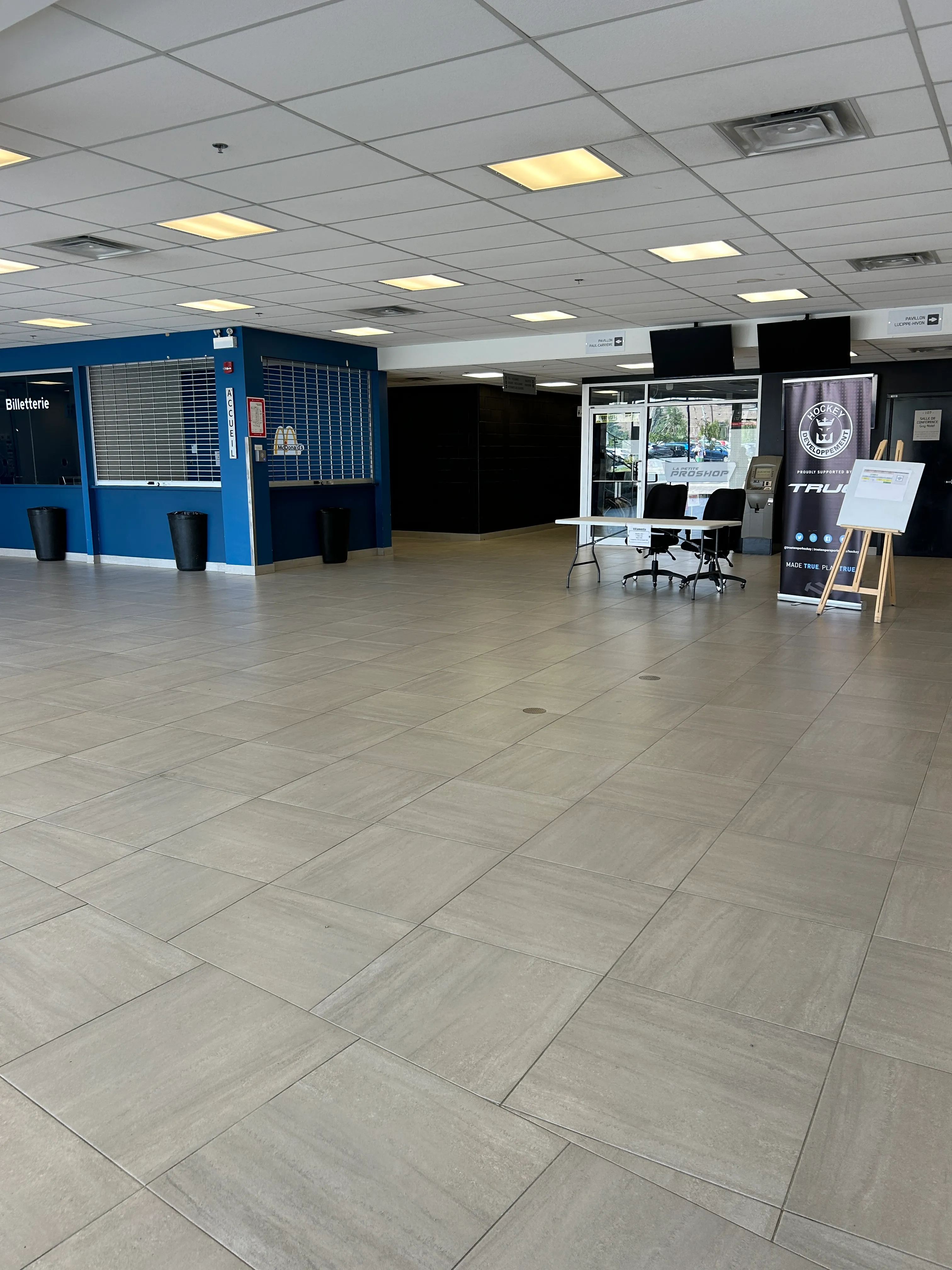 Interior of the building