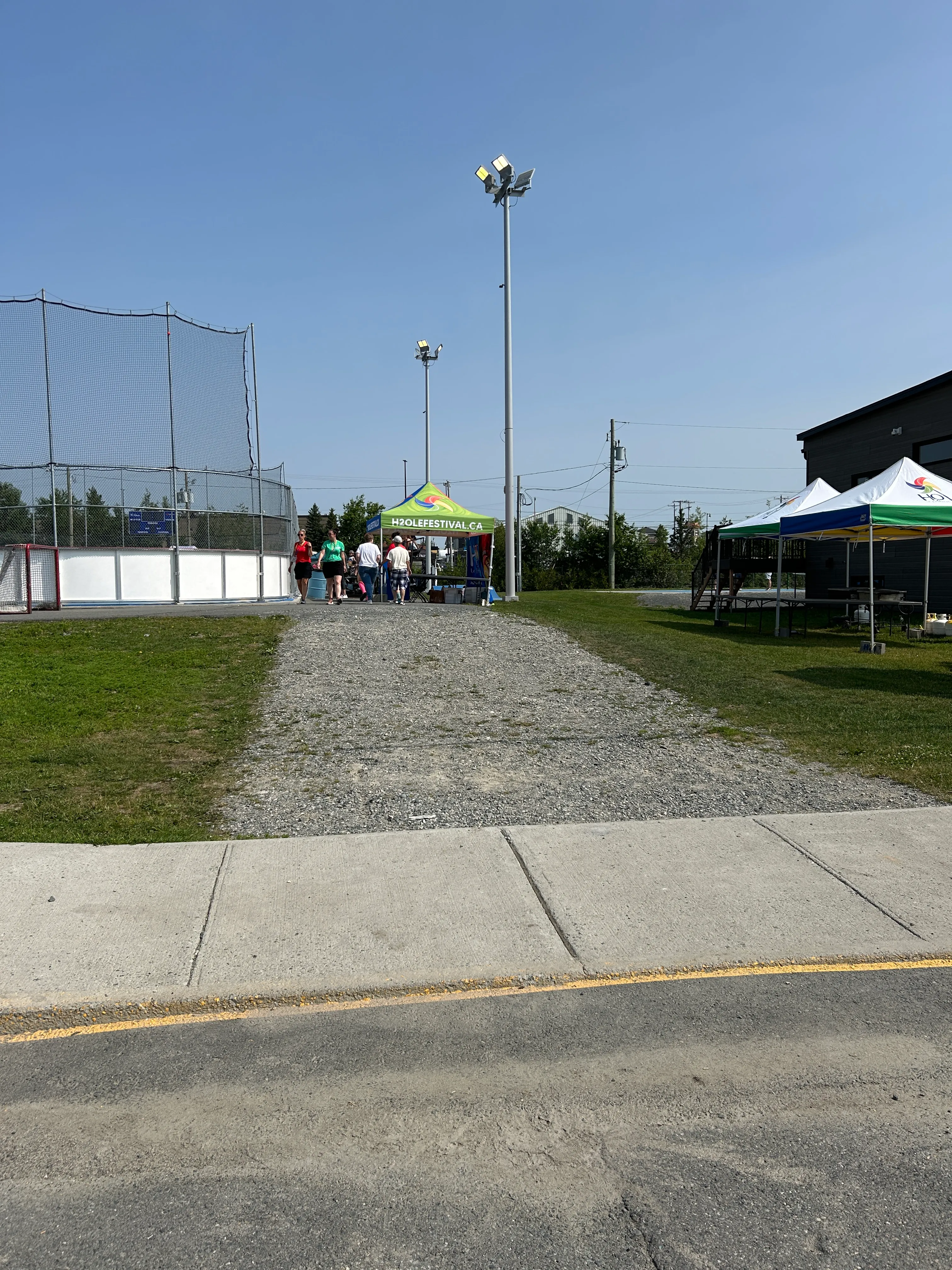Pathway towards the activities on the ice rink