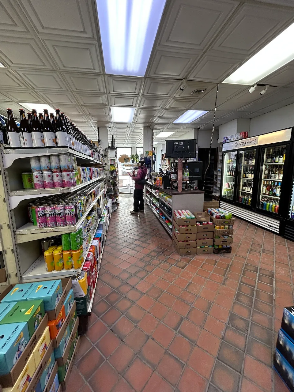 Inside the convenience store