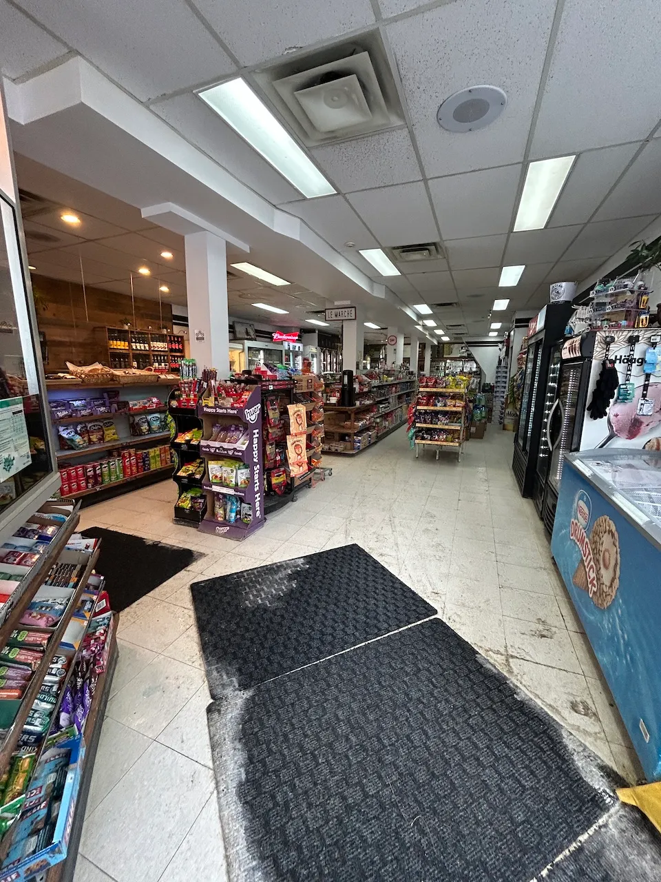 Inside the convenience store