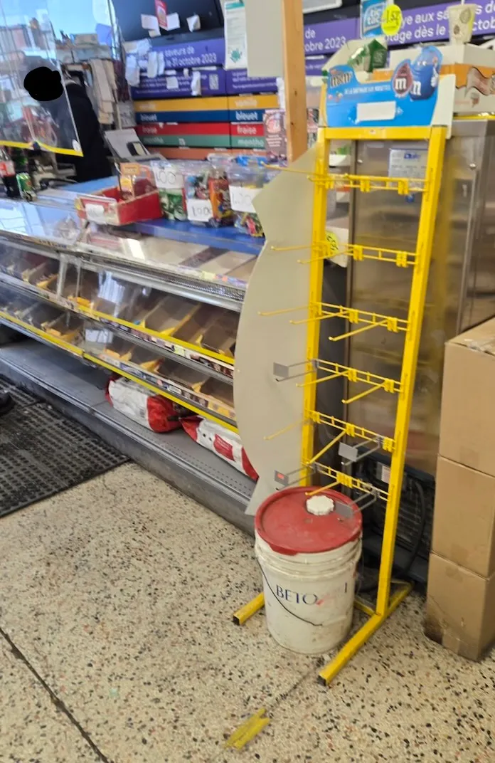 Convenience store checkout counter