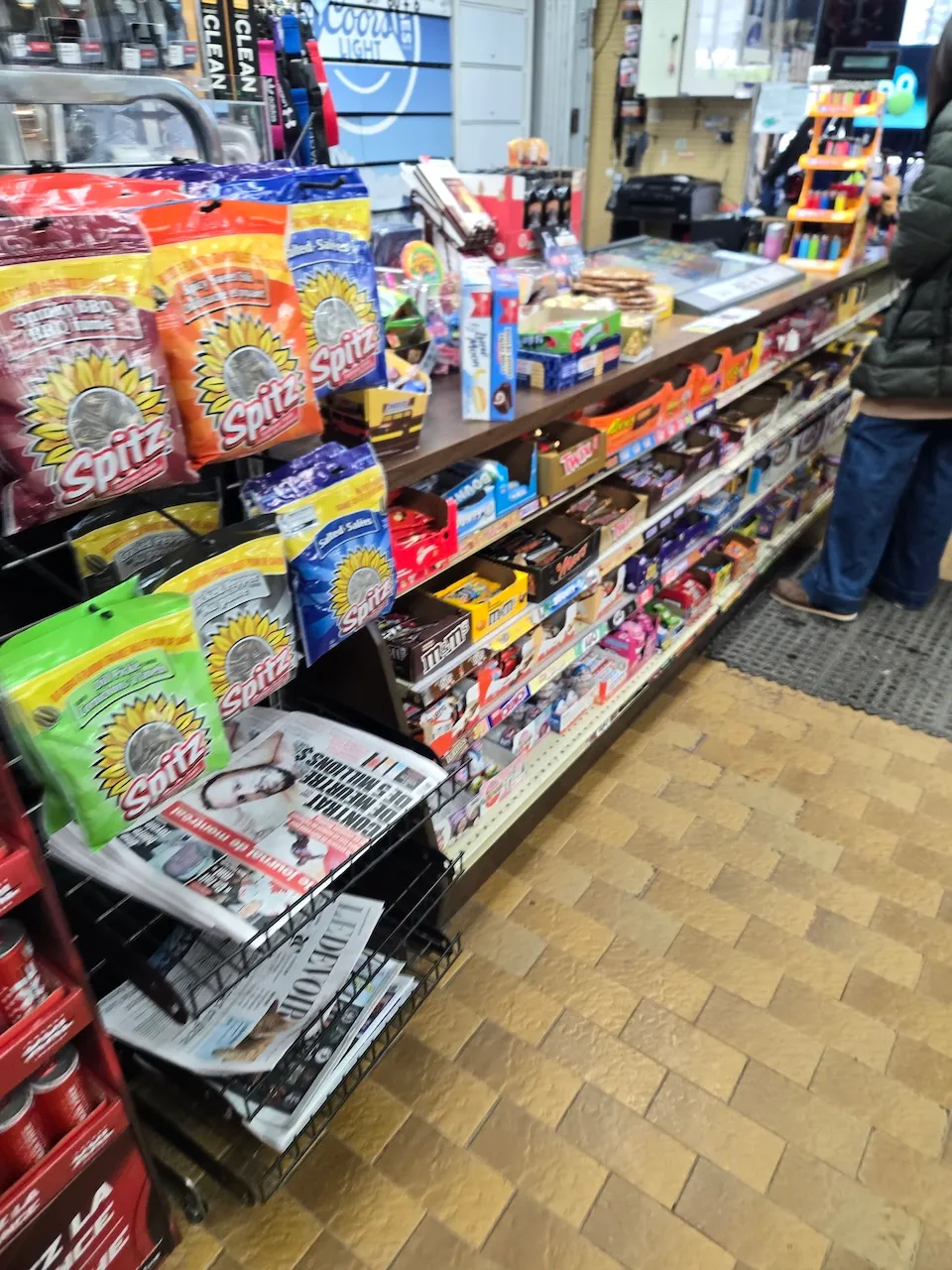 Convenience store checkout counter