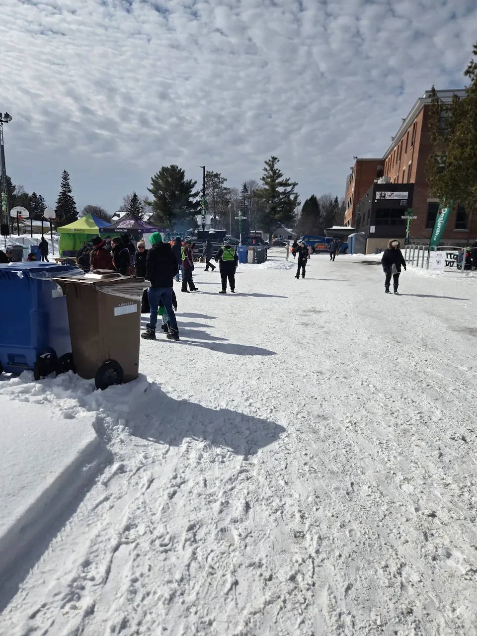 Aire de restauration extérieure près du collège