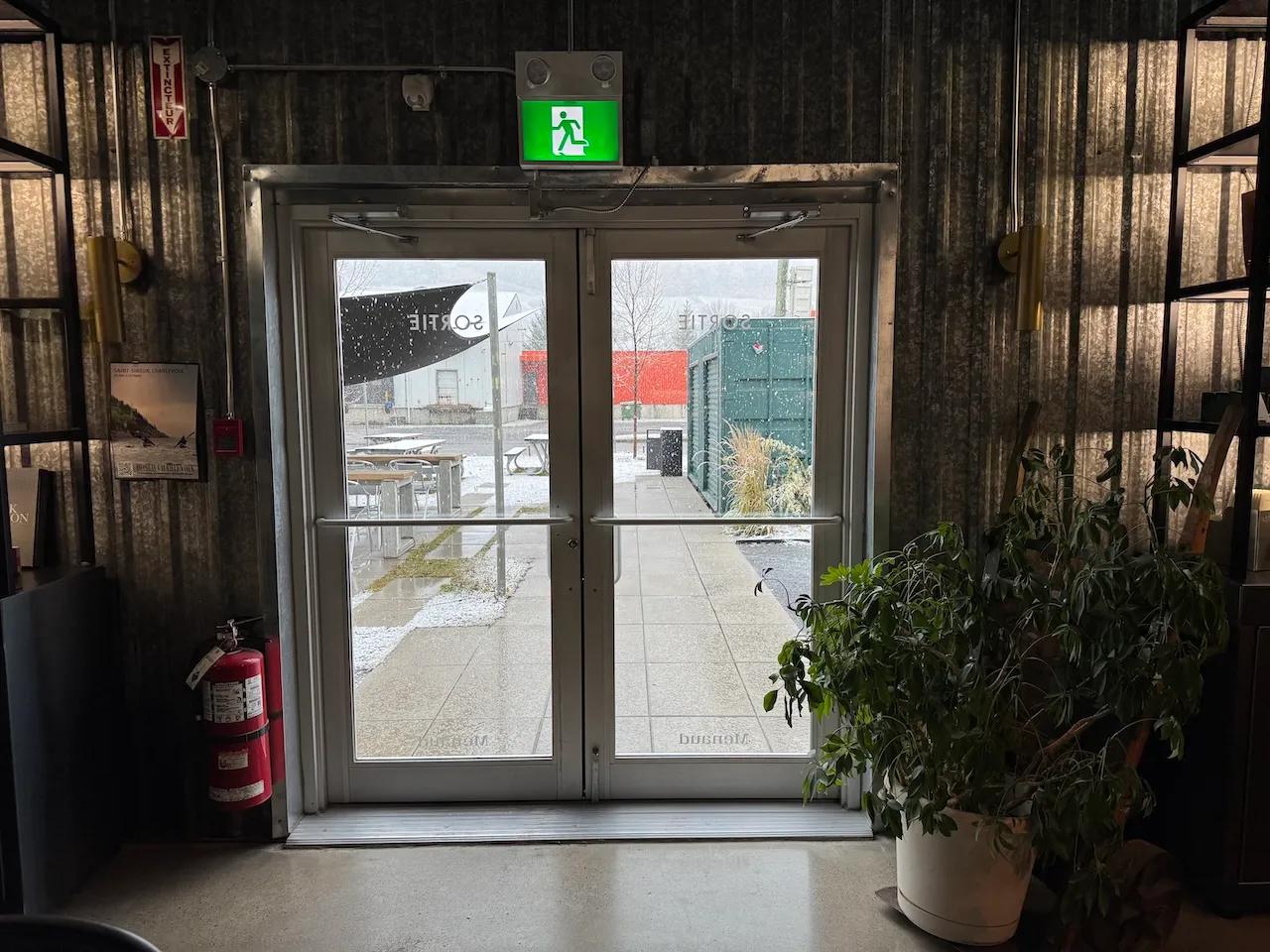 Porte vers la terrasse