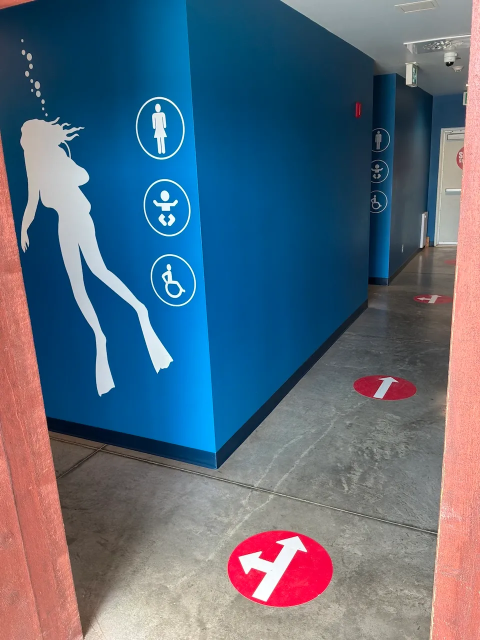Path leading to the restrooms