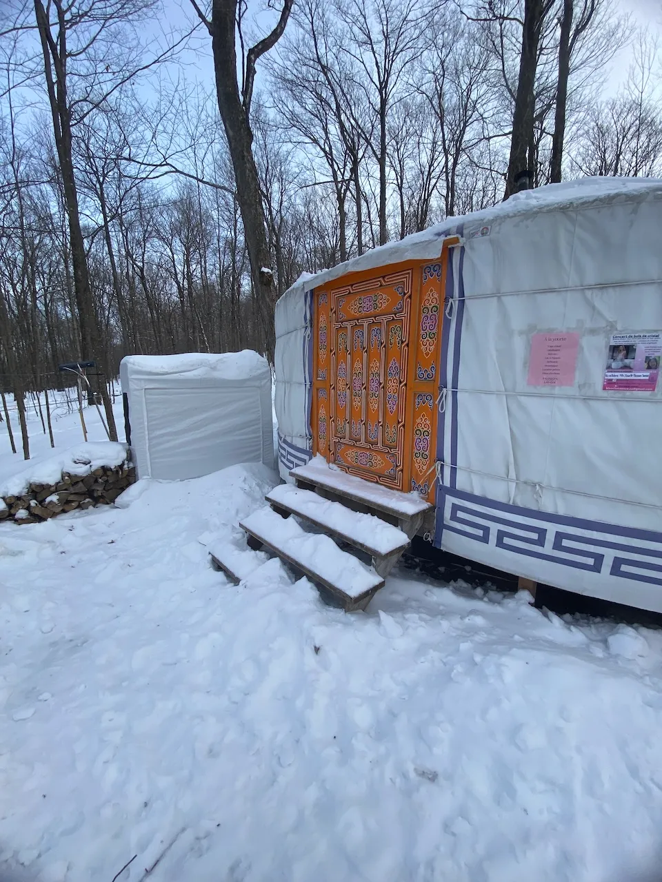 Outdoor entrance - Mongolian yurt