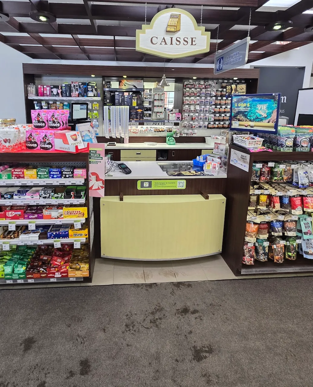 Comptoir de paiement de la pharmacie