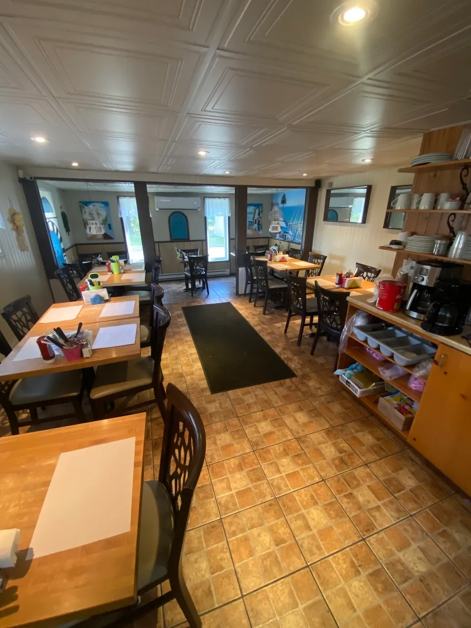 Inside the restaurant