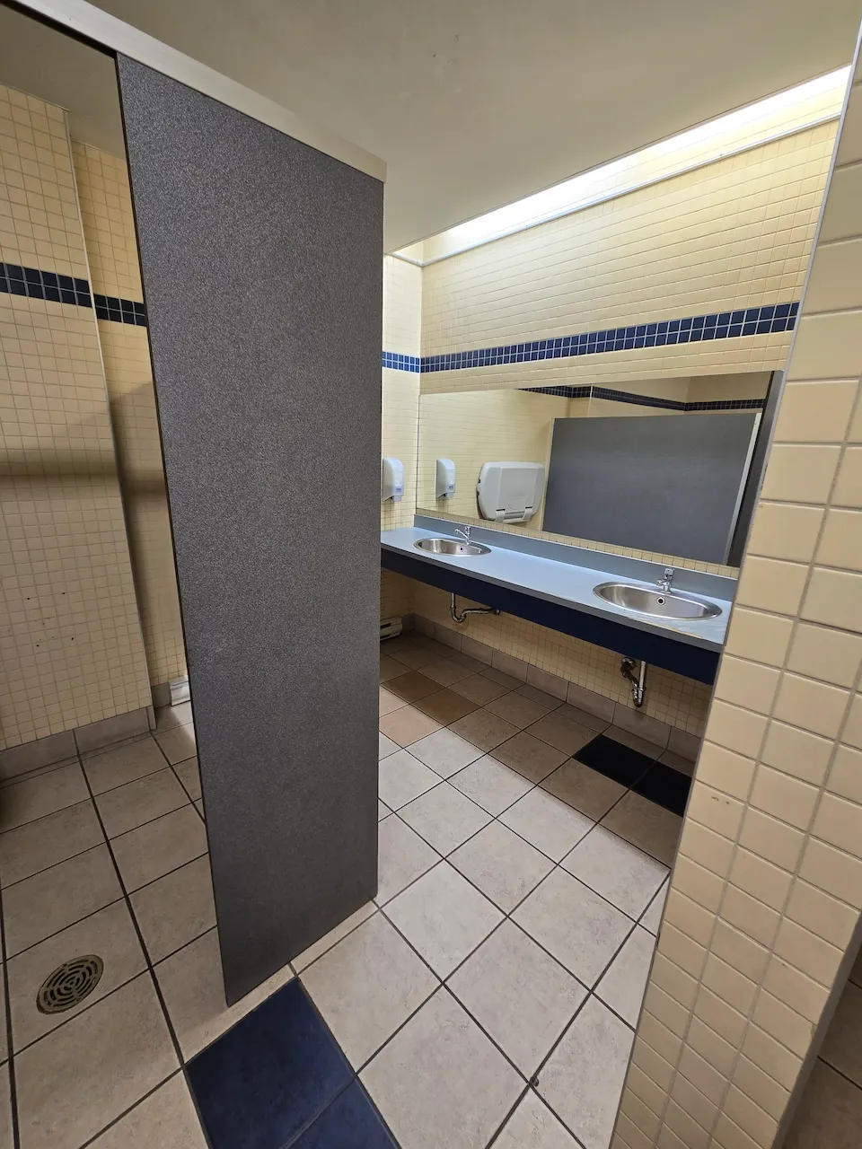 Entrance to the restroom