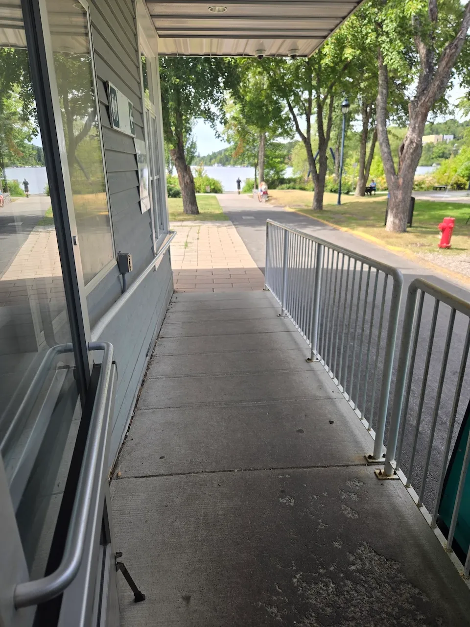 Secondary entrance near the restrooms
