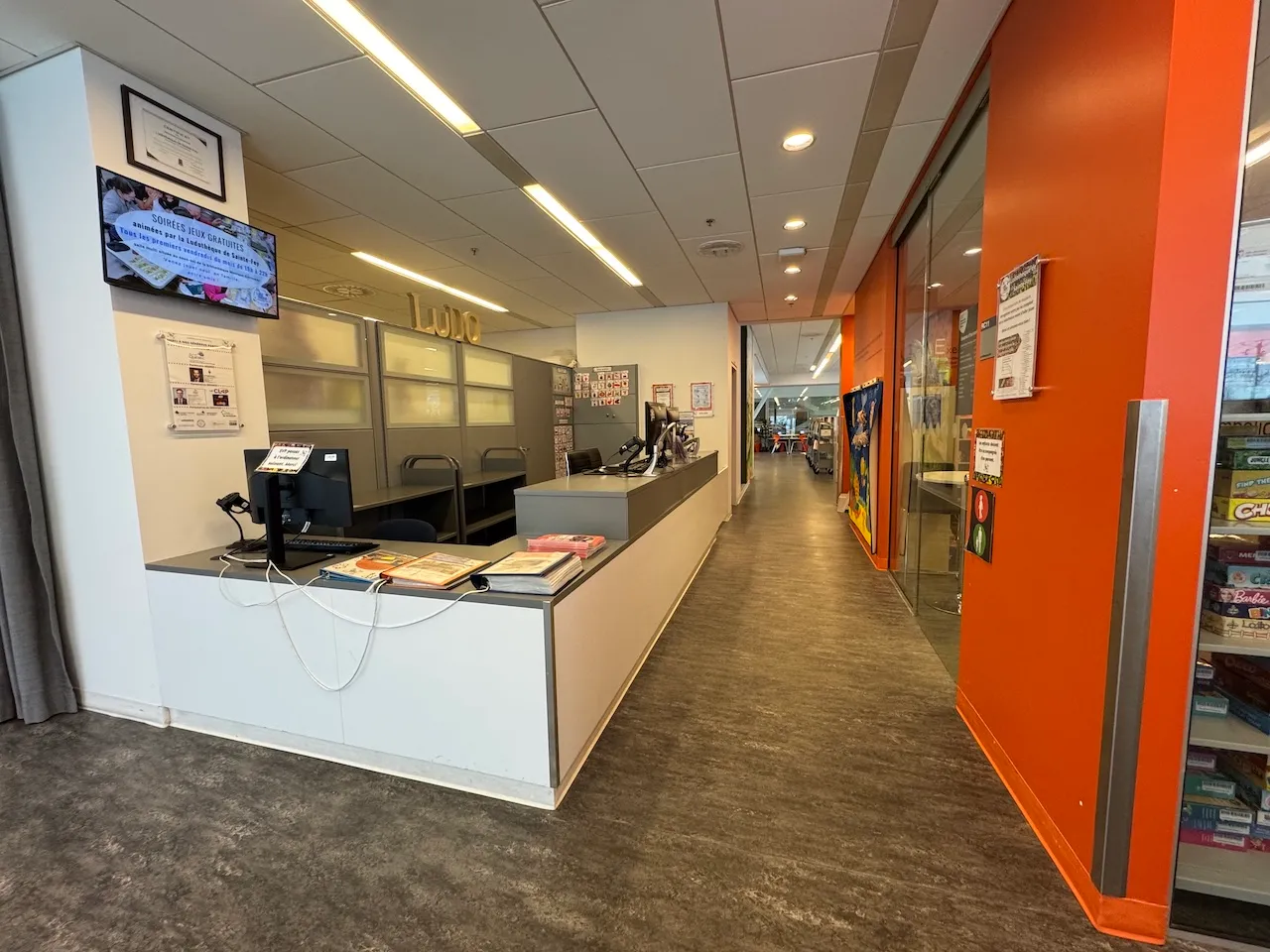 Game library service desk