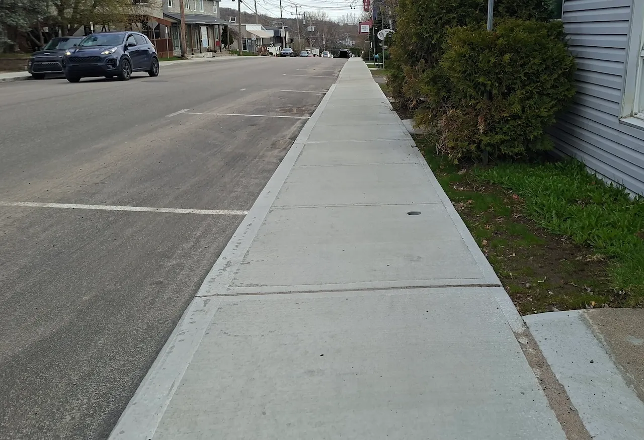 Summer - Path and on-street parking