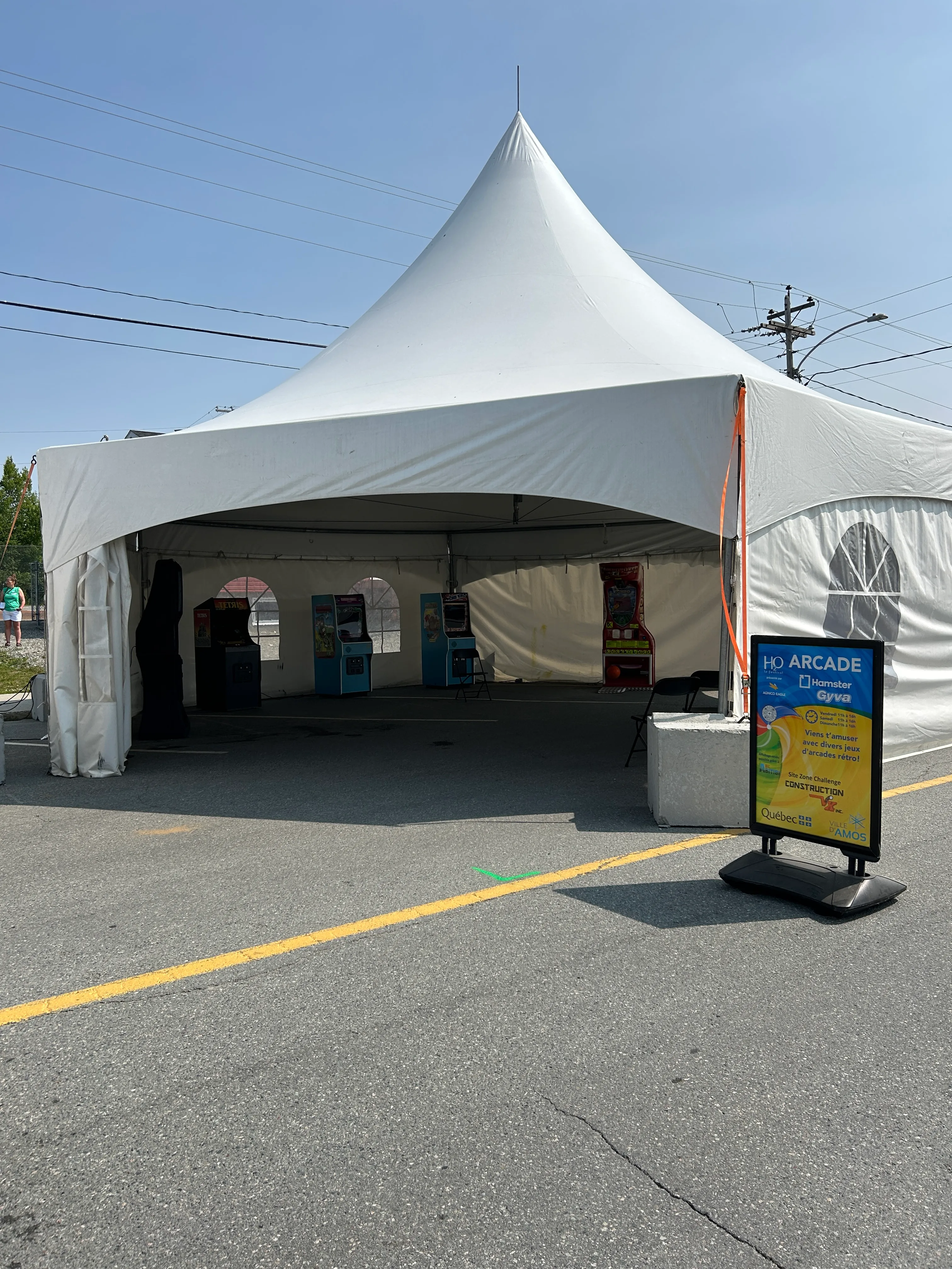 Arcade games tent