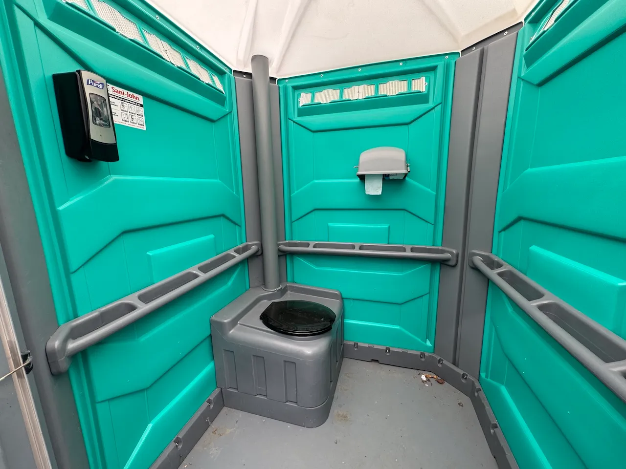 Adapted portable toilet