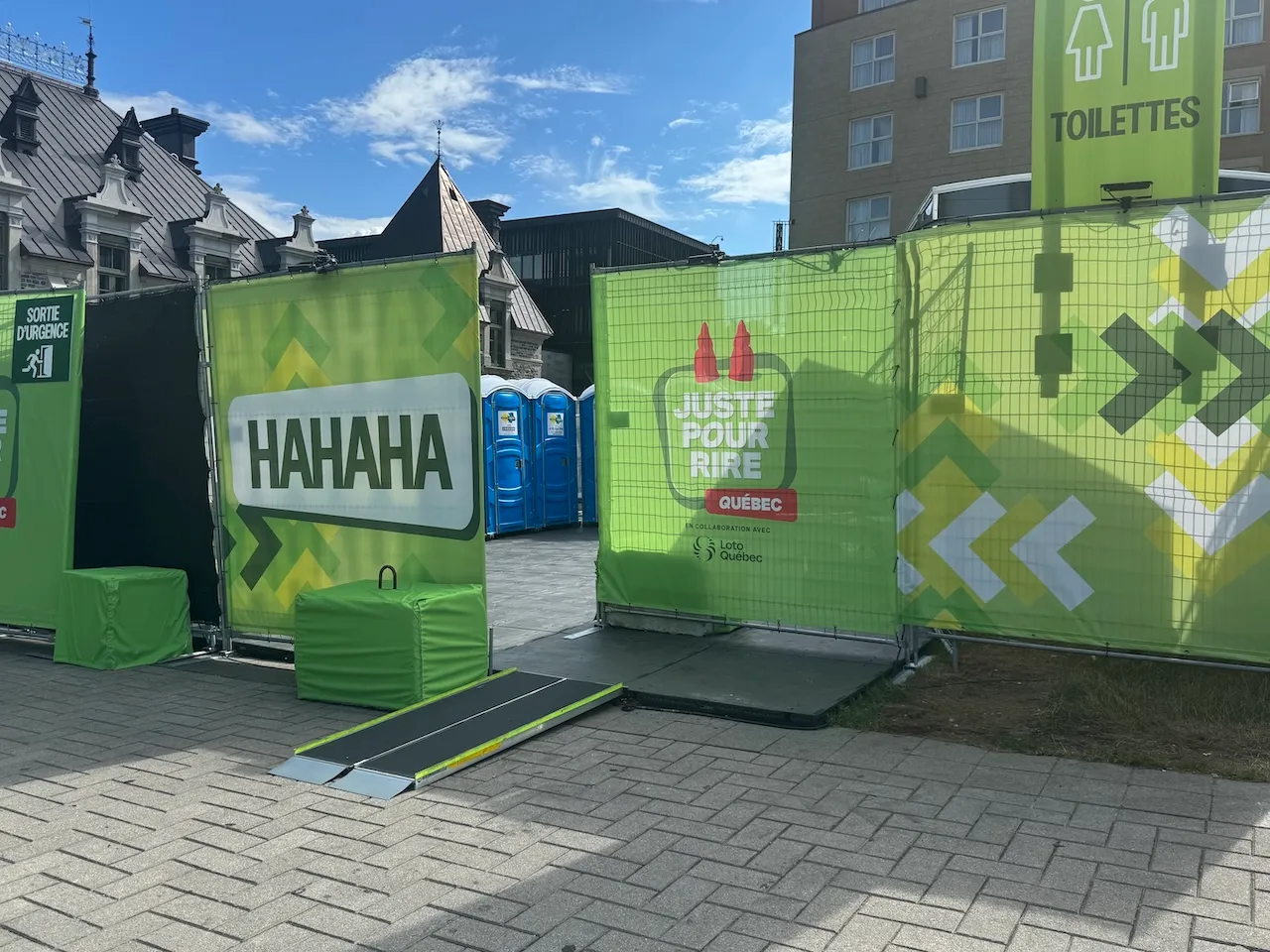 Access to portable toilets near the reserved area