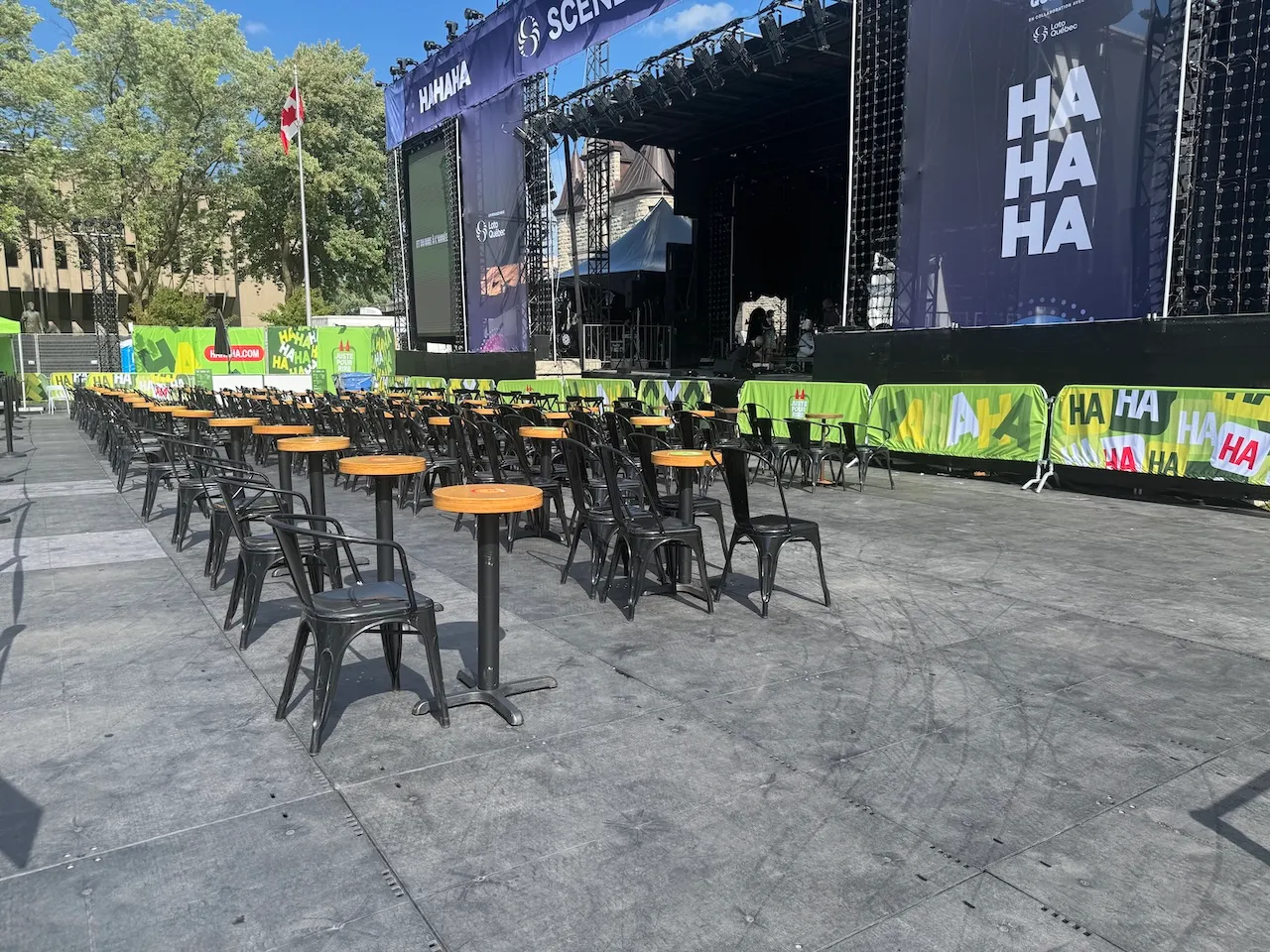 Reserved area near the stage