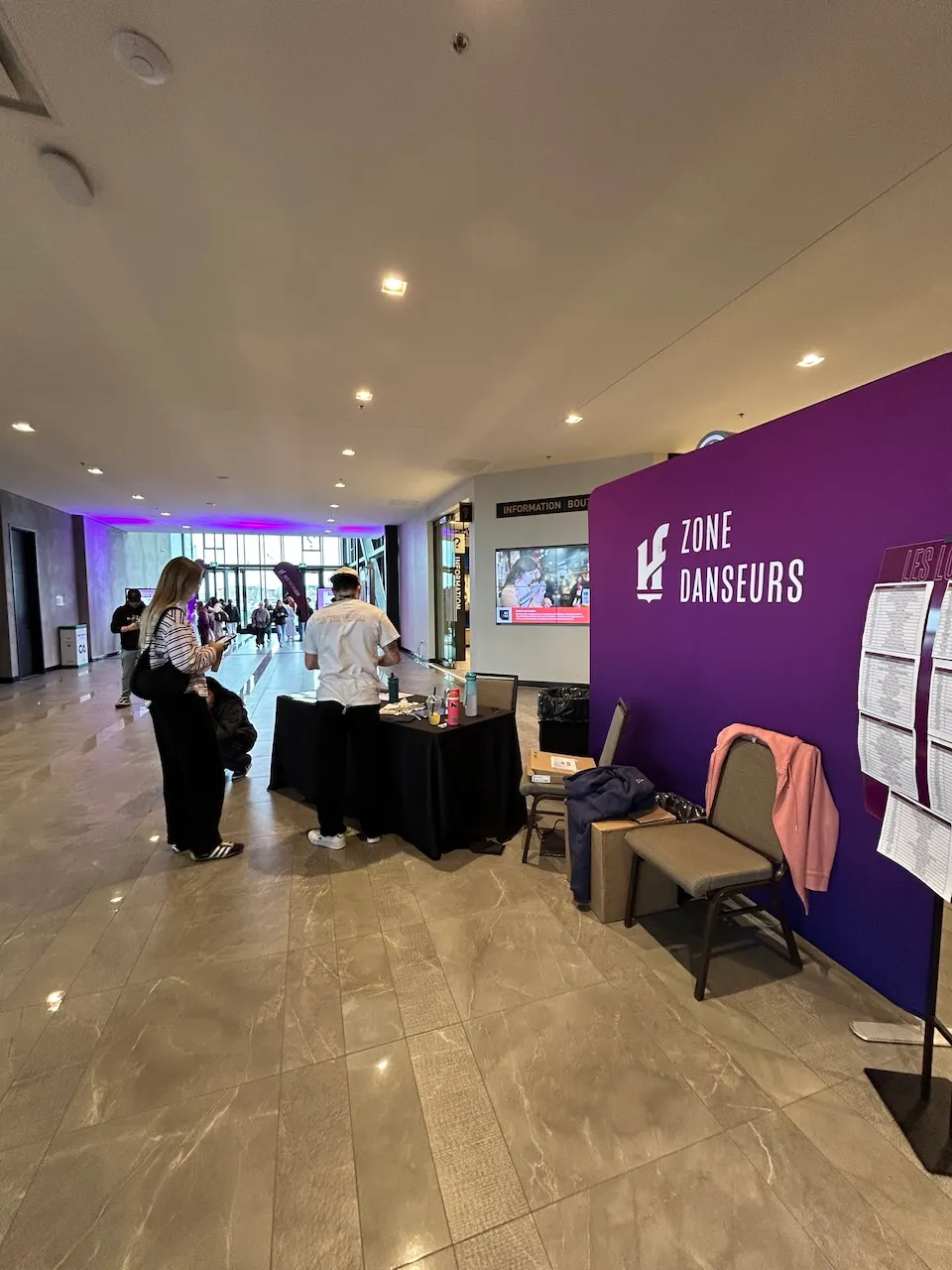 Dancers area - recepetion
