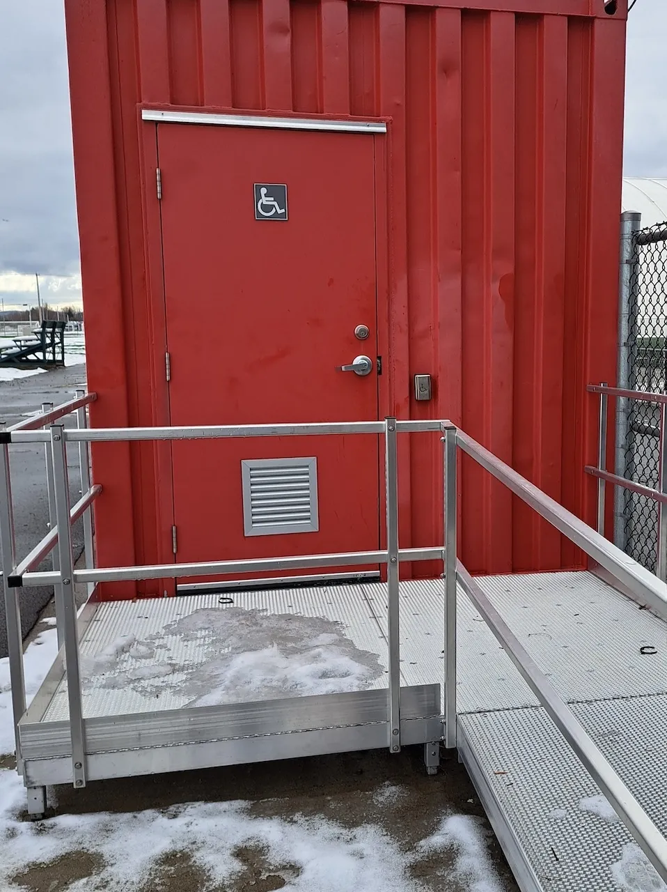 Outdoor restroom facility - Natural field