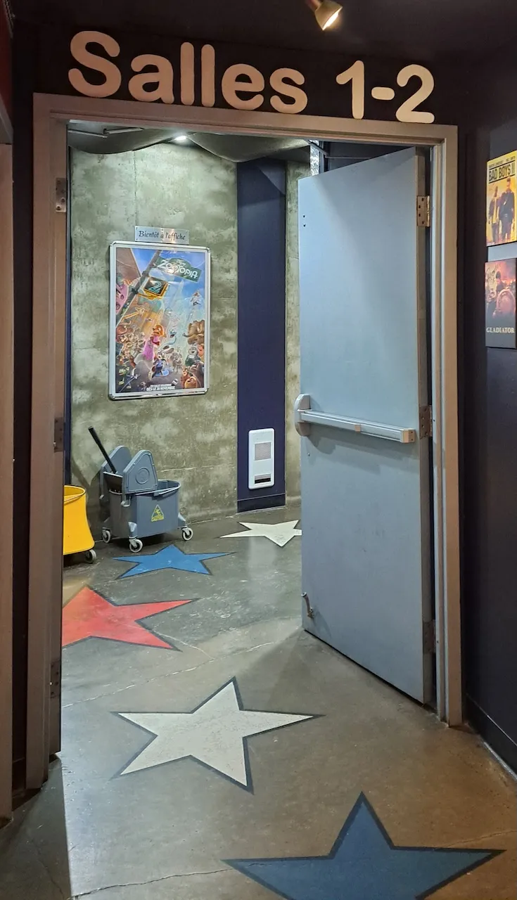 Inside the building