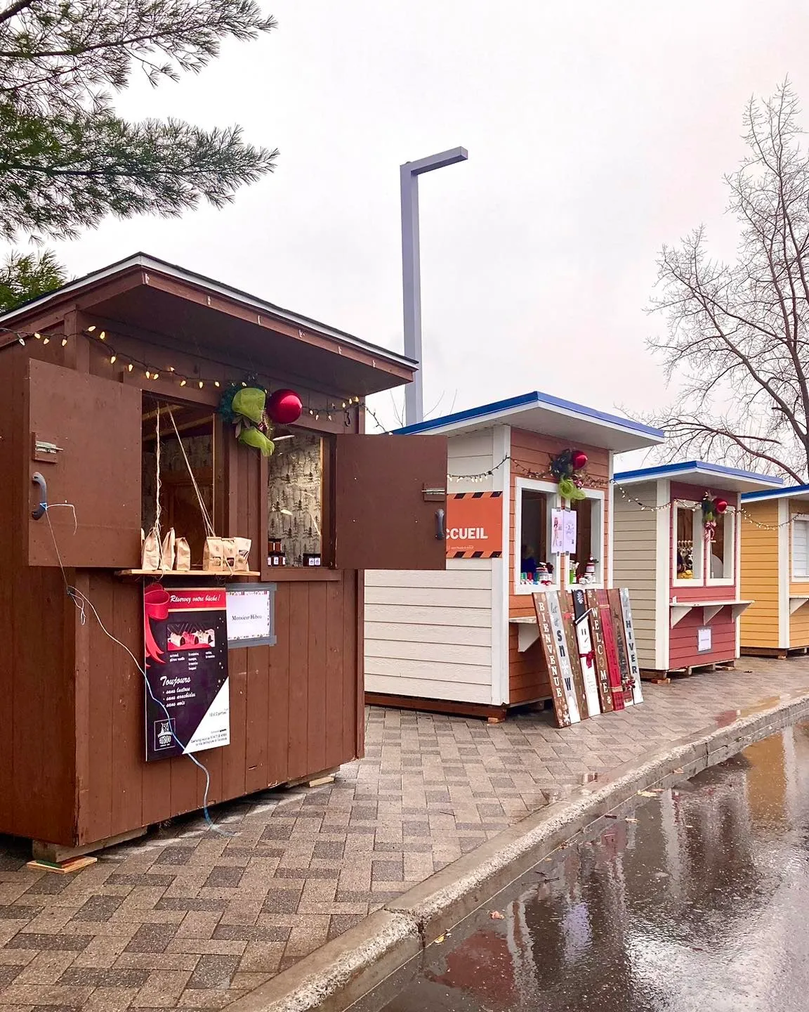Row of kiosks