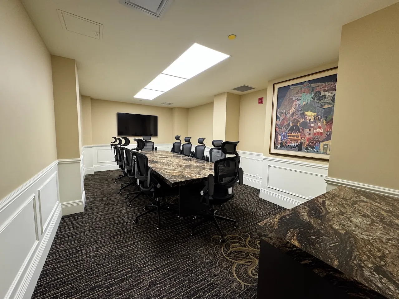 Meeting room in the basement