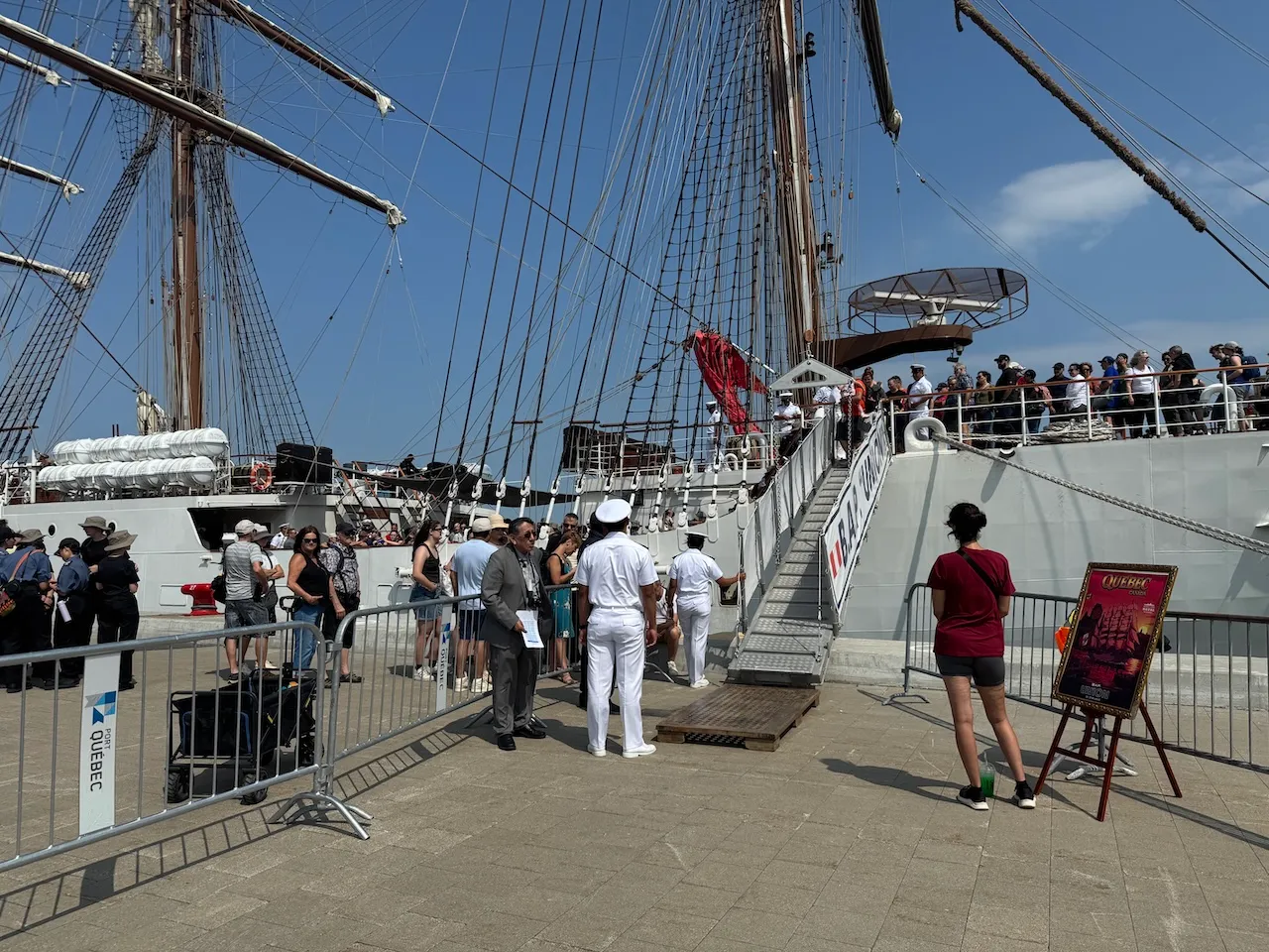 Access ramp to the ship