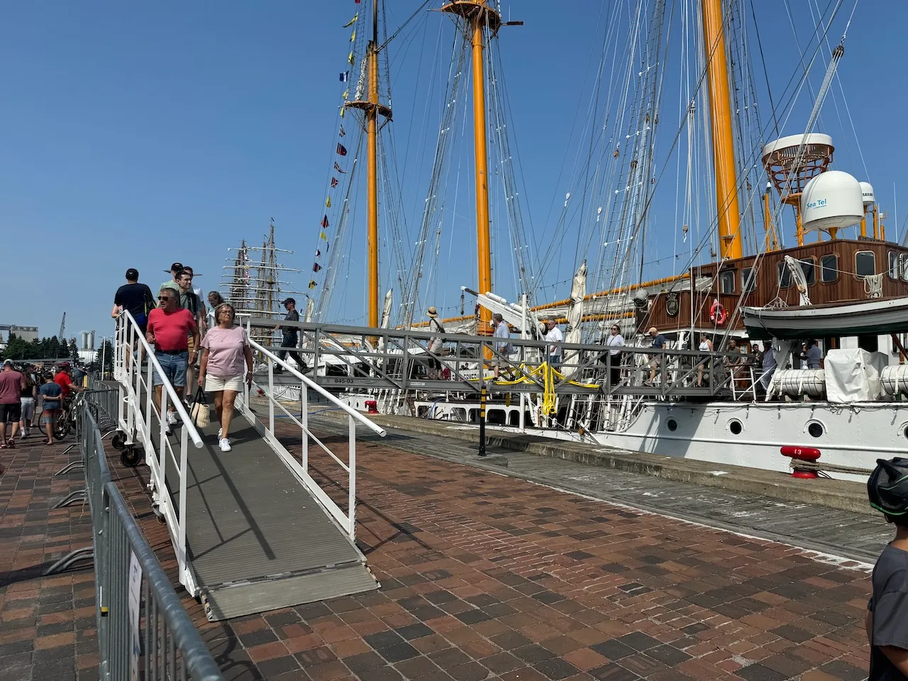 Access ramp to the ship