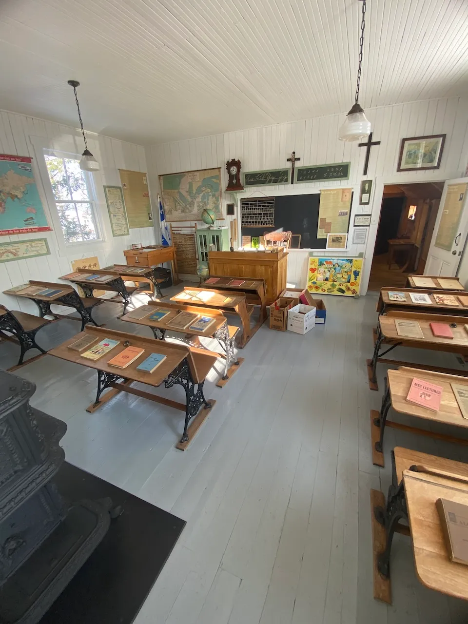 Inside the building