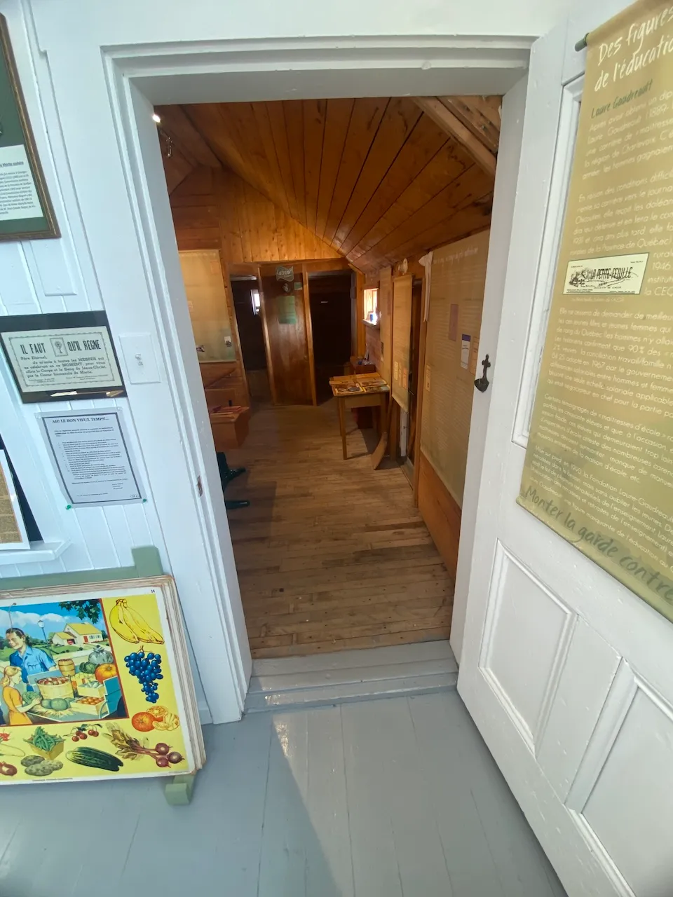 Inside the building