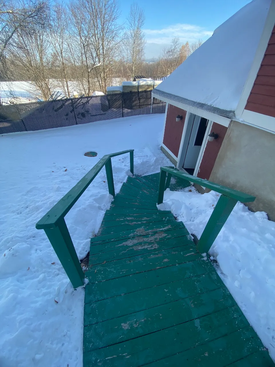 Basement entrance staircase