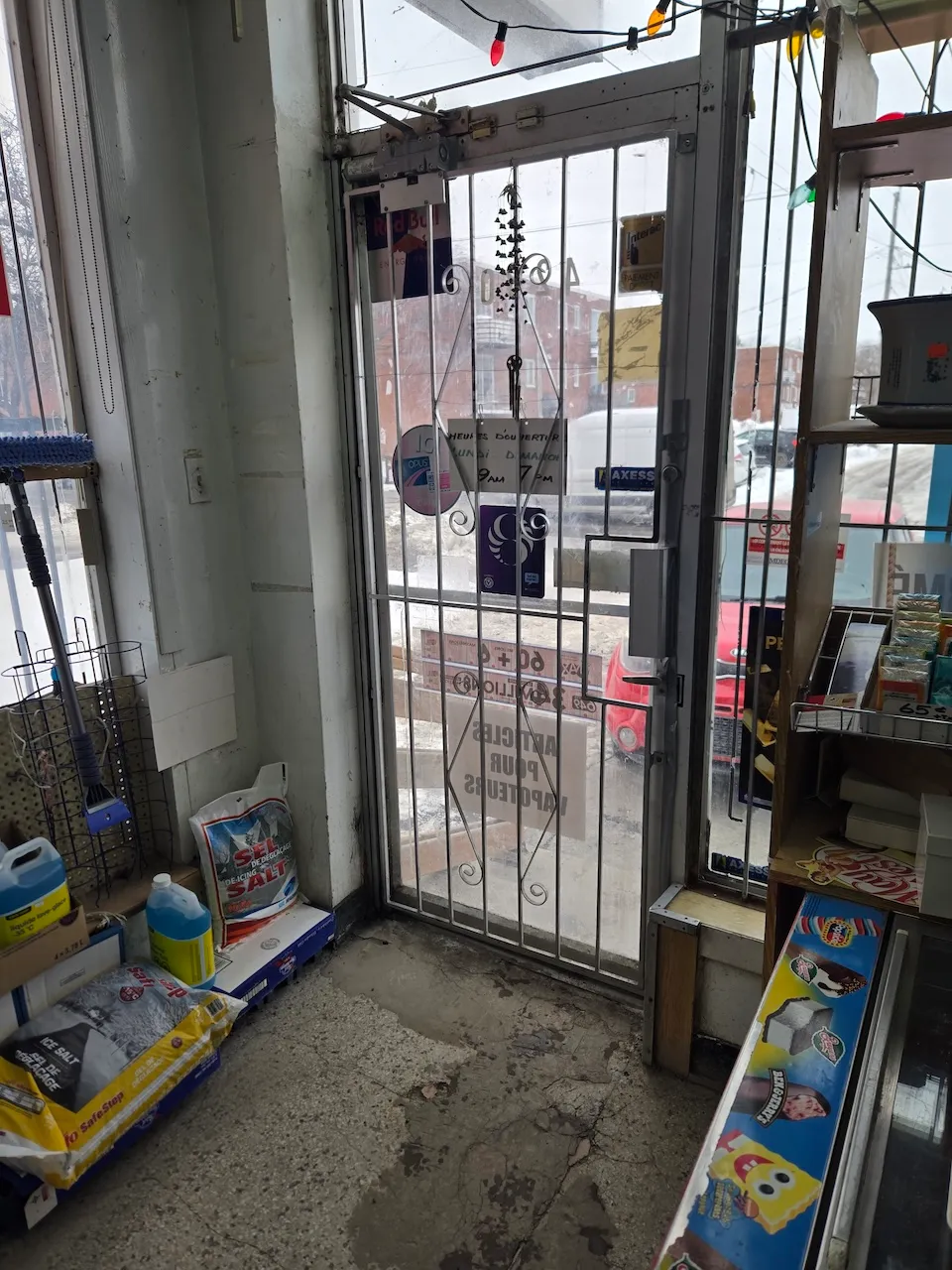 Inside the convenience store